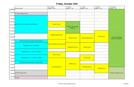 Friday, October 24th 1&2 - Kahtnu (capacity[removed]Tikhatnu (2465)