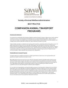 Microsoft Word - Board Approved Campanion Animal Transport BP June 2016.doc