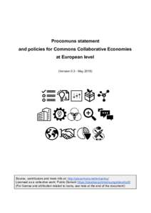       Procomuns statement  and policies for Commons Collaborative Economies   at European level 