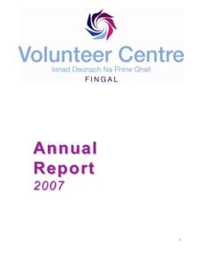 Annual Report[removed]Fingal Volunteer Centre Annual Report