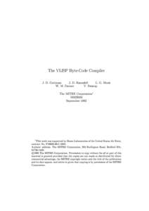 The VLISP Byte-Code Compiler  J. D. Guttman J. D. Ramsdell