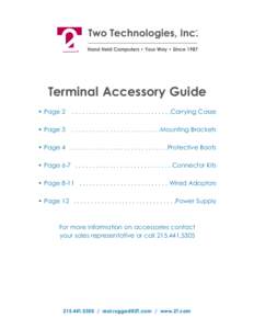Terminal Accessory Guide • Page 2 . . . . . . . . . . . . . . . . . . . . . . . . . . . . .Carrying Cases  • Page 3