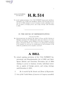 I  112TH CONGRESS 1ST SESSION  H. R. 514