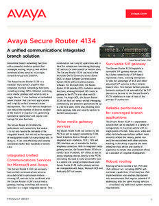 Networking hardware / Alcatel-Lucent / Avaya Secure Router / Avaya / Virtual Router Redundancy Protocol / Router / Voice over IP / VoIP phone / Virtual private network / Videotelephony / Computing / Electronic engineering