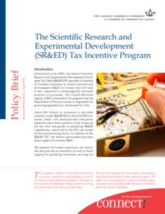 Introduction Economic Policy Series – April 2011 Policy Brief  The Scientific Research and