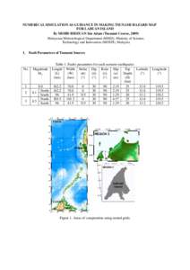 NUMERICAL SIMULATION AS GUIDANCE IN MAKING TSUNAMI HAZARD MAP FOR LABUAN ISLAND By MOHD RIDZUAN bin Adam (Tsunami Course, 2009) Malaysian Meteorological Department (MMD), Ministry of Science, Technology and Innovation (M