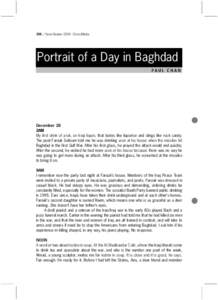 306 / Sarai Reader 2004: Crisis/Media  Portrait of a Day in Baghdad PA U L C H A N  December 28
