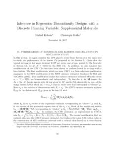 Inference in Regression Discontinuity Designs with a Discrete Running Variable: Supplemental Materials Michal Kolesár∗ Christoph Rothe†