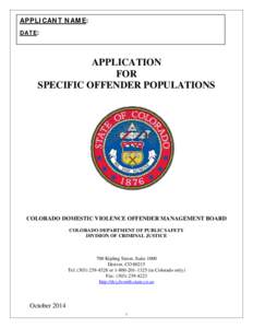 Microsoft Word - Specific Offender PopulationApplicationOctober2014.doc