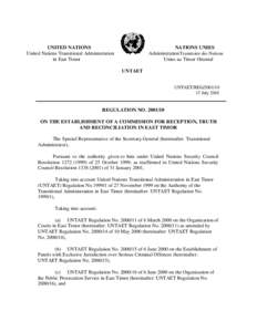 UNITED NATIONS United Nations Transitional Administration in East Timor NATIONS UNIES Administration Transitoire des Nations