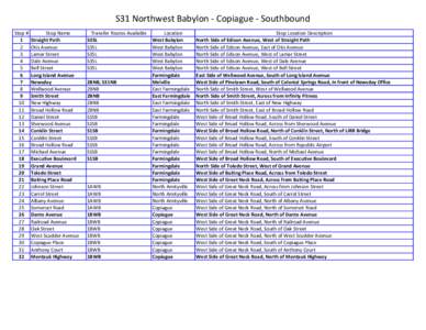 S31 Northwest Babylon - Copiague - Southbound Stop # 