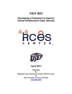 RFI Comments - RCES Center