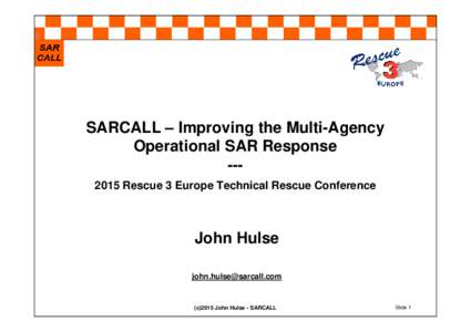 SARCALL Rescue 3 ConferenceCirculation