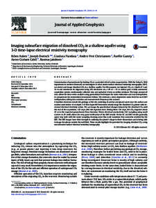 Journal of Applied Geophysics–41  Contents lists available at ScienceDirect Journal of Applied Geophysics journal homepage: www.elsevier.com/locate/jappgeo
