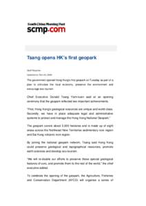 Microsoft Word - SCMP_Tsang opens HK_ Nov 3 09