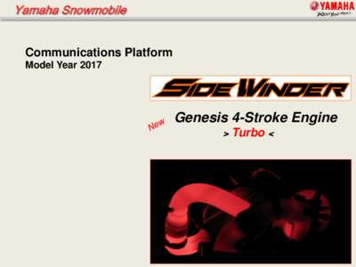 Yamaha Snowmobile Communications Platform Model Year 2017 Genesis 4-Stroke Engine > Turbo <