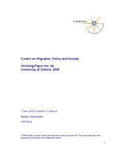 Centre on Migration, Policy and Society Working Paper No. 66, University of Oxford, 2009