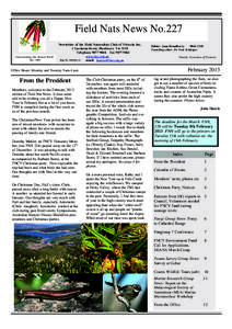 Field Nats News No.227 Newsletter of the Field Naturalists Club of Victoria Inc. Understanding Our Natural World Est. 1880