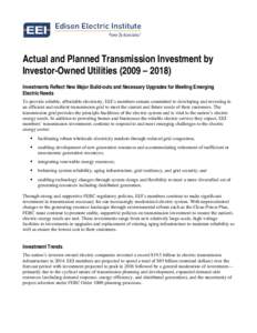 Microsoft Word - Actual and Planned Transmission Investment - October 2015.docx
