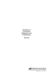 Handbook of Contractual Obligations and Undertakings Schools