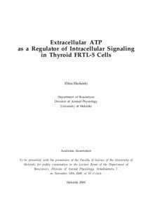 Extracellular ATP as a Regulator of Intracellular Signaling in Thyroid FRTL-5 Cells