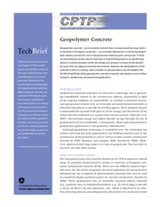 TechBrief: Geopolymer Concrete