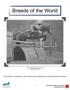 Horse Breeds of the World Packet