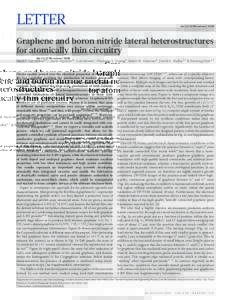 LETTER  doi:nature11408 Graphene and boron nitride lateral heterostructures for atomically thin circuitry