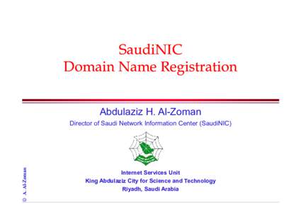 Internet / Domain name system / Country code top-level domains / Identifiers / Internet governance / Generic top-level domains / Domain name / Top-level domain / .org / .sa / .com / King Abdulaziz City for Science and Technology