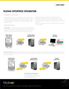 DATA SHEET  TeleNav Enterprise Integration Integration made simple   