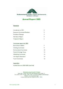 Mountaineering Council of Ireland Annual Report