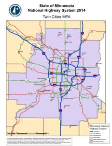 State of Minnesota National Highway System 2014 Twin Cities MPA 169