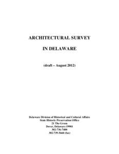 Architectural Survey in Delaware