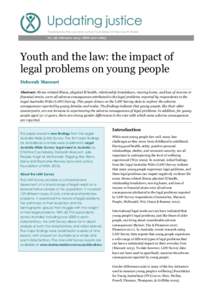 Youth and the law: the impact of legal problems on young people