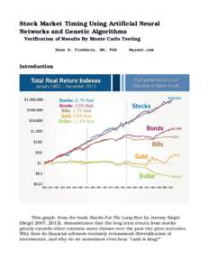 Stock Market Timing Using Artificial Neural  Networks and Genetic Algorithms    Verification of Results By Monte Carlo Testing Donn S. Fishbein, MD, PhD     Nquant.com