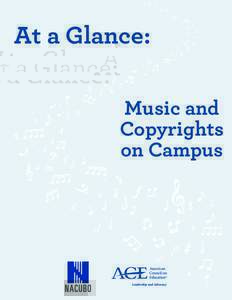 At a Glance: Music and Copyrights on Campus  September 2013
