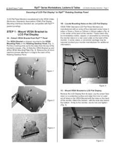 c SMARTdesksTM[removed]flipIT Series Workstations, Lecterns & Tables TM  LCD Monitor Mounting Instructions Page 1