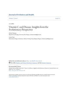 Vitamin C and Disease: Insights from the Evolutionary Perspective
