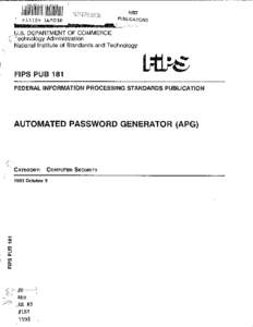 FIPS 181, Automated Password Generator (APG)