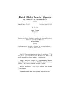 United States Court of Appeals FOR THE DISTRICT OF COLUMBIA CIRCUIT Argued April 15, 2008  Decided June 20, 2008