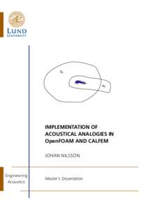 IMPLEMENTATION OF ACOUSTICAL ANALOGIES IN OpenFOAM AND CALFEM JOHAN NILSSON  Engineering