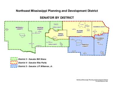Northeast Mississippi Planning and Development District SENATOR BY DISTRICT Walnut Byhalia