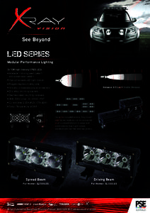 See Beyond  led series • Interconnectable LED light module • Rugged magnesium alloy body Distance @ 1 Lux • Visible Distance