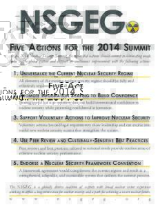 Five Actions  for the 2014 Summit