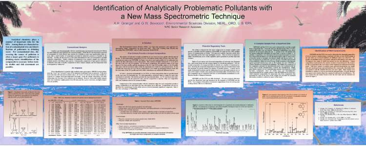 Identification of Analytically Problematic Pollutants with a New Mass Spectrometric Technique