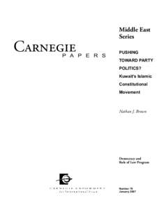 Carnegie  P a p e r s Middle East Series