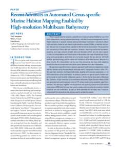 PAPER  Recent Advances in Automated Genus-specific Marine Habitat Mapping Enabled by High-resolution Multibeam Bathymetry AUTHORS