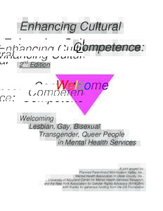 Enhancing Cultural Competence: 2nd Edition Welcome Welcoming