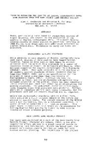 TESTS TO ESTABLISH THE QUALITY OF DIGITAL CARTOGRAPHIC DATA; SOME EXAMPLES FROM THE DANE COUNTY LAND RECORDS PROJECT Alan P. Vonderohe and Nicholas R. Chrisman University of Wisconsin - Madison Madison, WI 53706