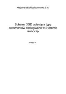 Krajowa Izba Rozliczeniowa S.A.  Schema XSD opisująca typy dokumentów obsługiwane w Systemie invooclip